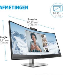HP E34m G4 WQHD Curved USB-C conferentiemonitor - Afbeelding 3