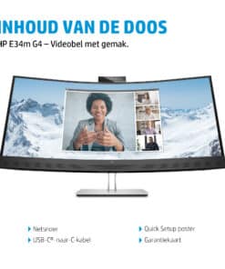 HP E34m G4 WQHD Curved USB-C conferentiemonitor - Afbeelding 6