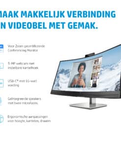 HP E34m G4 WQHD Curved USB-C conferentiemonitor - Afbeelding 4