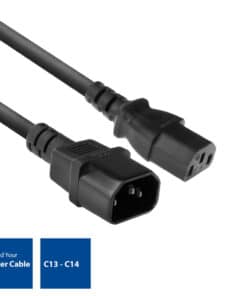 ACT Voedingskabel C13 - C14 zwart 1,8 m - Afbeelding 2