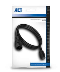 ACT Voedingskabel C13 - C14 zwart 1,8 m - Afbeelding 4