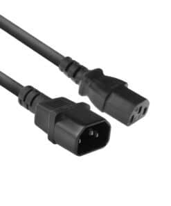 ACT Voedingskabel C13 - C14 zwart 1,8 m