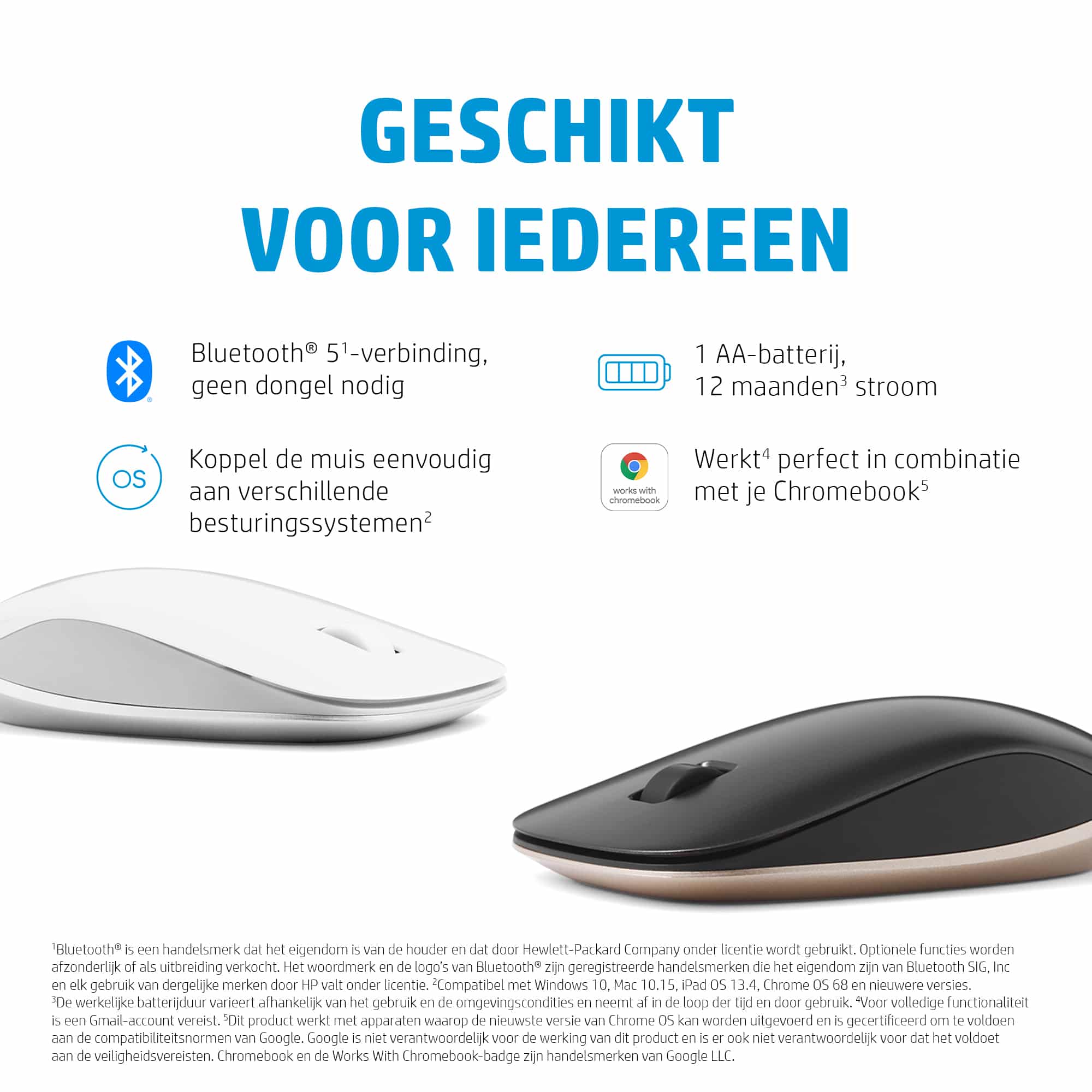 HP 410 Slim Silver Bluetooth-muis - Afbeelding 5