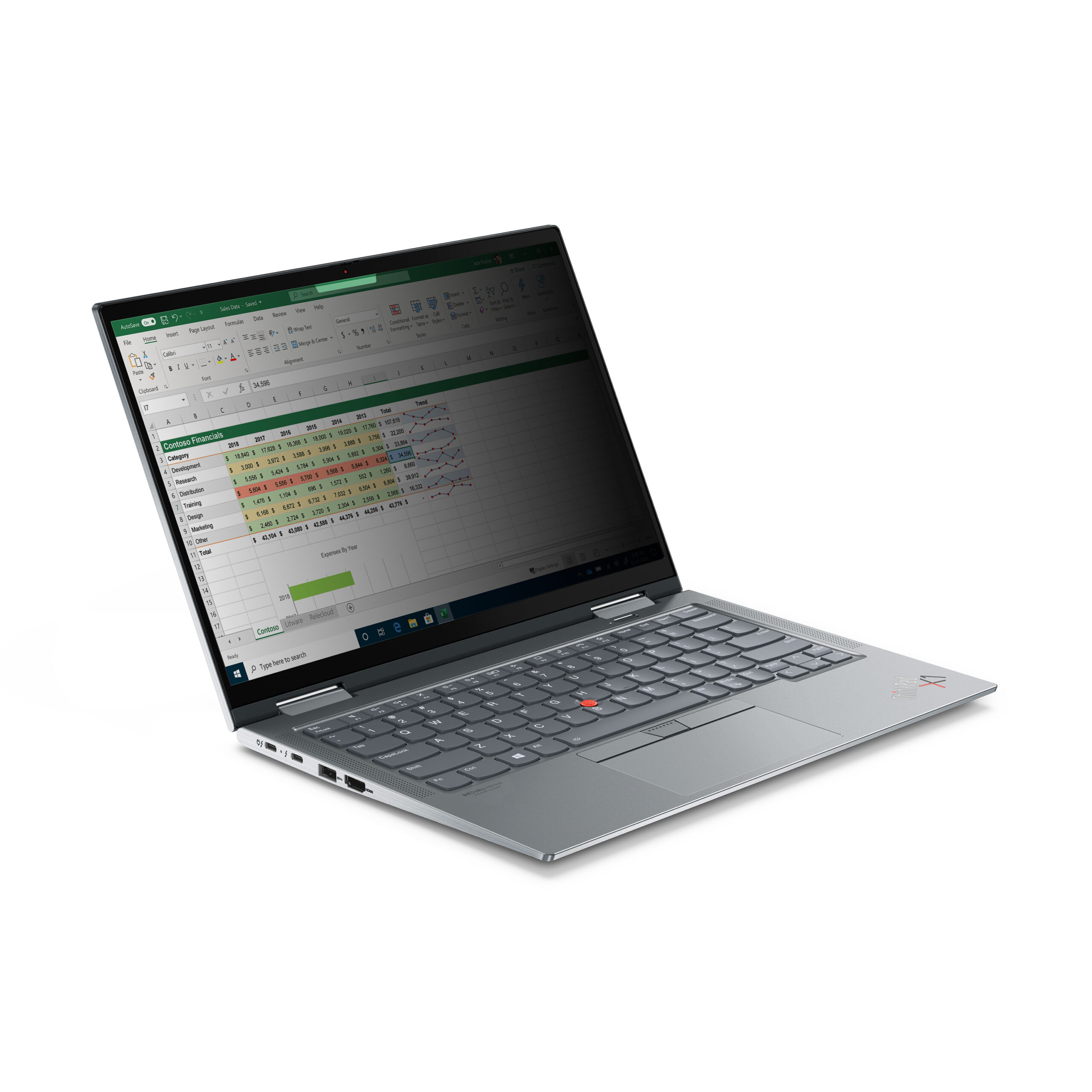 Lenovo 4XJ1U03943 schermfilter 35,6 cm (14") Laptop Randloze privacyfilter voor schermen - Afbeelding 2