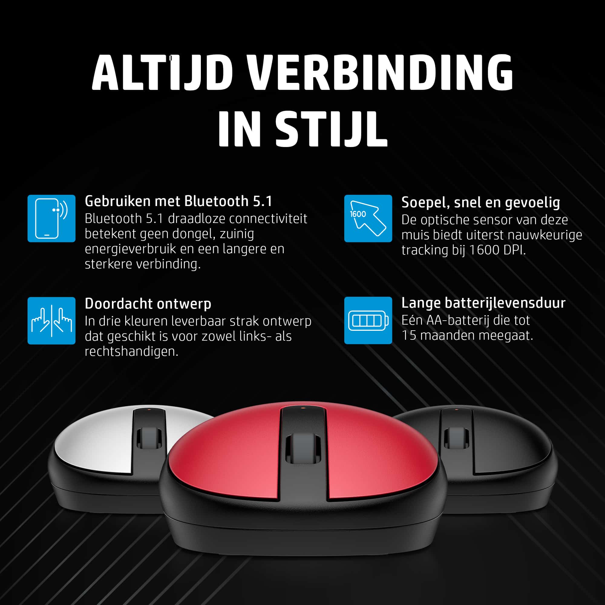 HP 240 Bluetooth-muis, zwart