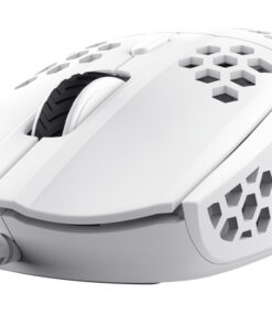 Trust GXT 928W Helox Gaming Muis - Ultralichte gamingmuis – 6 programmeerbare knoppen – 6400 DPI – Wit