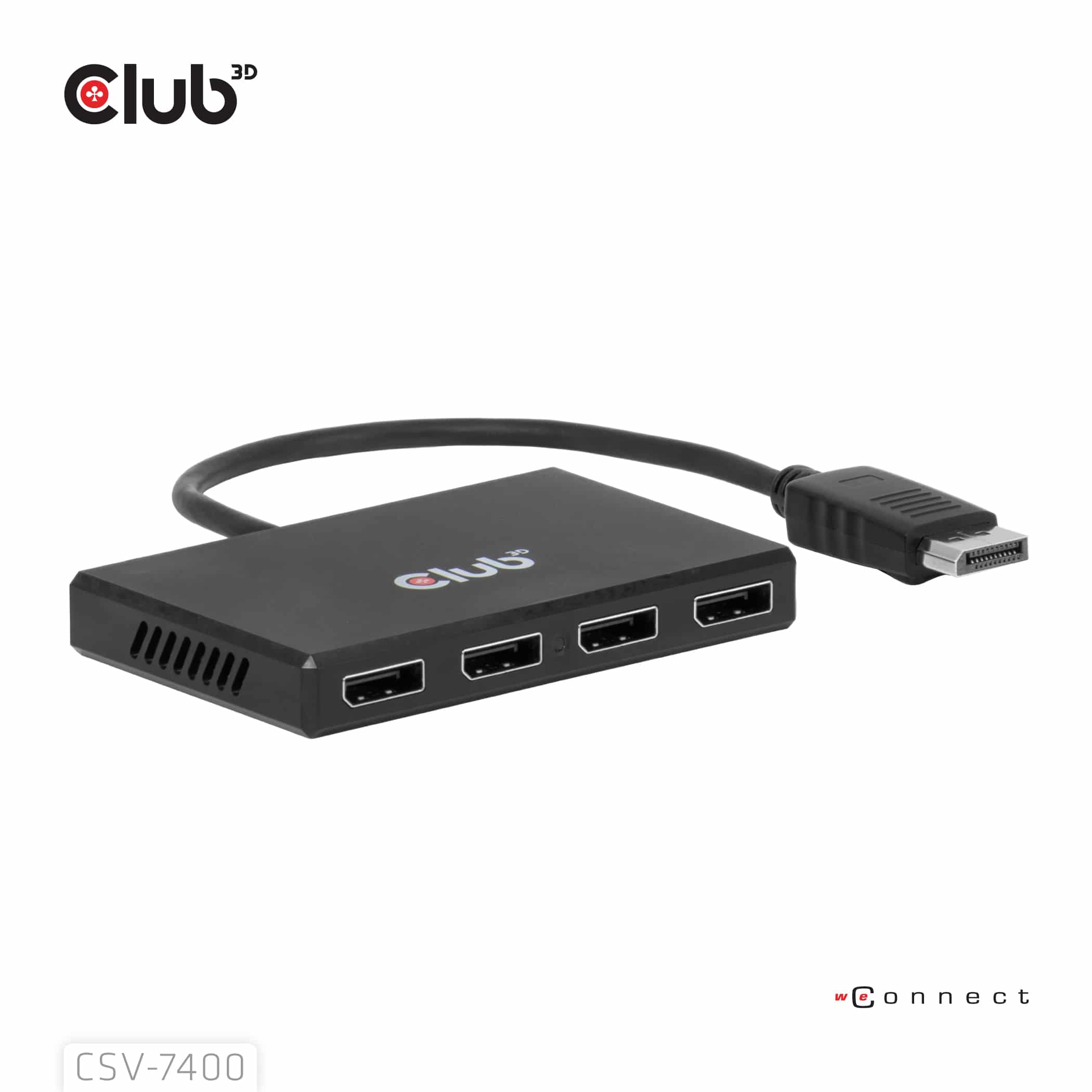 CLUB3D Quad DisplayPort Hub – 4 x 4K Resolution @ 30Hz, MST Support - Afbeelding 6