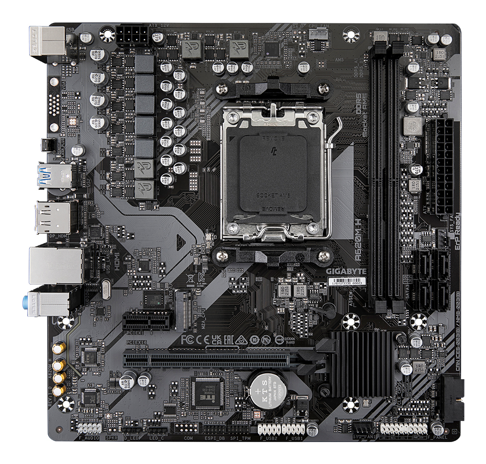 GIGABYTE A620M H moederbord AMD A620 Socket AM5 micro ATX - Afbeelding 2