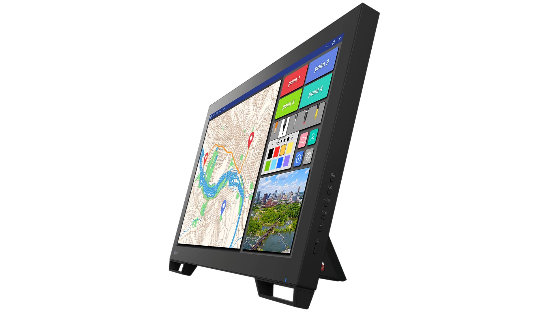 EIZO DuraVision FDF2182WT-BK computer monitor 54,6 cm (21.5") 1920 x 1080 Pixels Full HD LED Touchscreen Tafelblad Zwart - Afbeelding 2