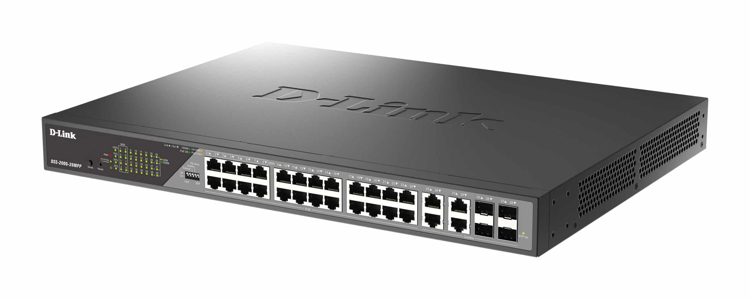 D-Link DSS-200G-28MP netwerk-switch Managed L2 Gigabit Ethernet (10/100/1000) Power over Ethernet (PoE) 1U Grijs - Afbeelding 2