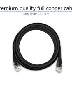 ACT Zwart 10,0 meter U/UTP CAT6 patchkabel met RJ45 connectoren - Afbeelding 5