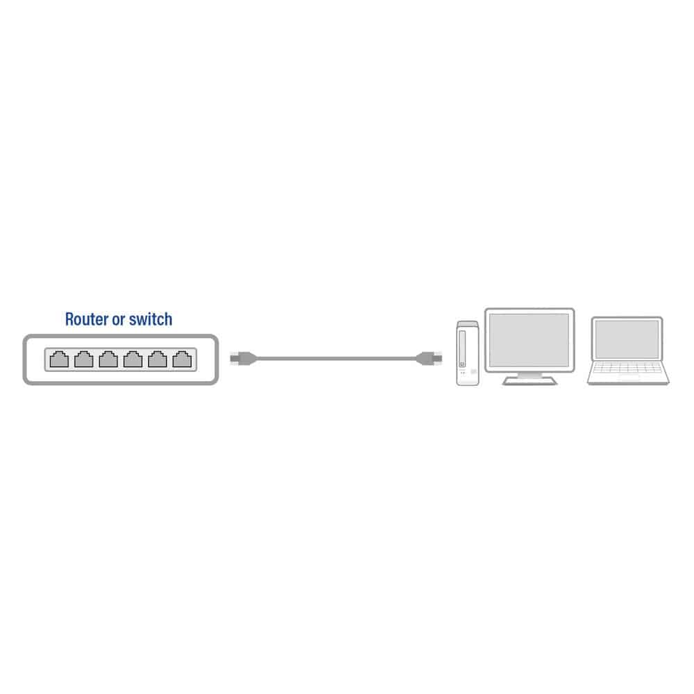 ACT Zwart 2,0 meter U/UTP CAT6 patchkabel met RJ45 connectoren - Afbeelding 3