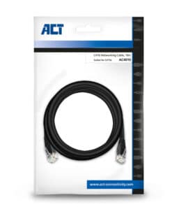 ACT Zwart 10,0 meter U/UTP CAT6 patchkabel met RJ45 connectoren - Afbeelding 4