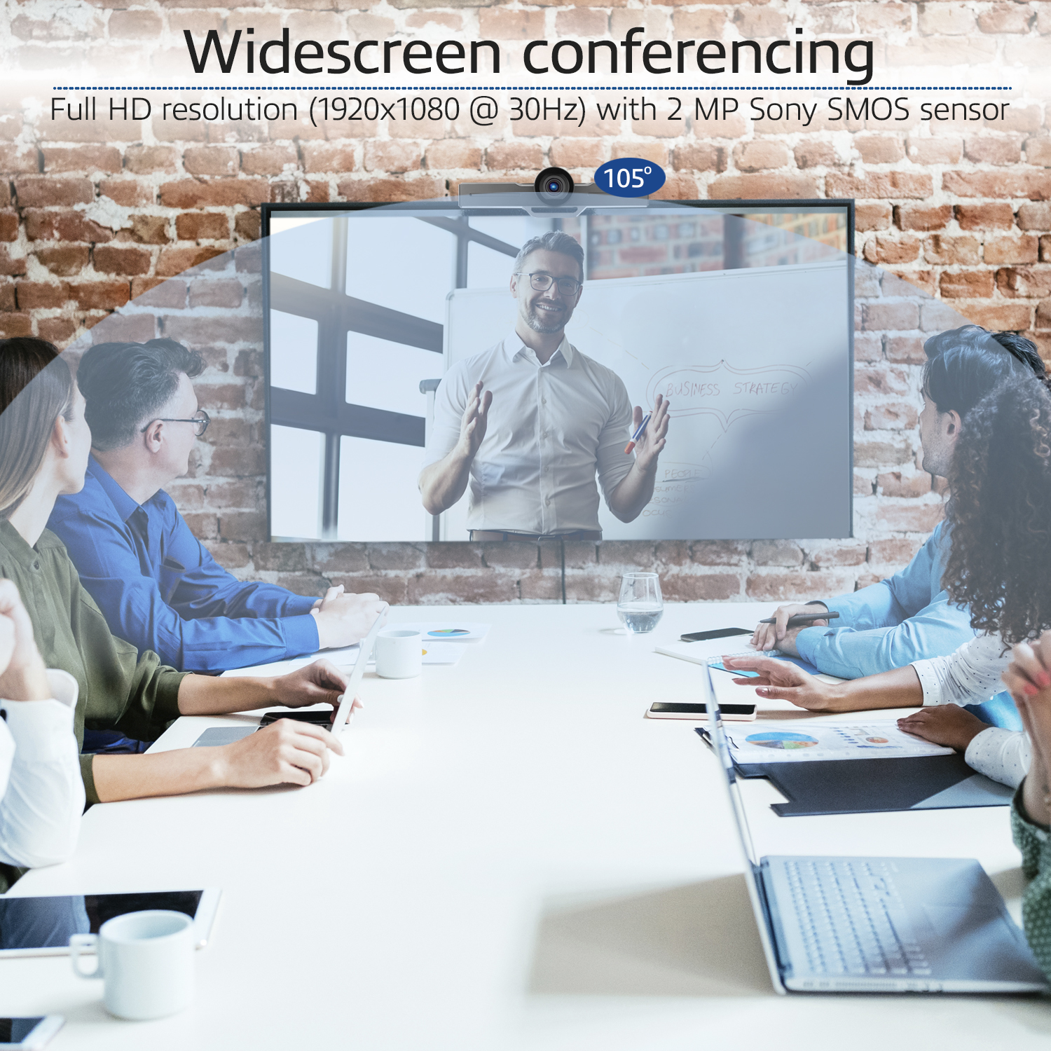 ACT Full HD Conference Camera met microfoon, pan, tilt en zoom - Afbeelding 8