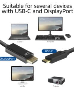 ACT USB-C naar DisplayPort kabel 2 meter - Afbeelding 6