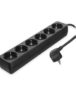 ACT Stekkerdoos, 6 sockets, 3 m, zwart - Afbeelding 2