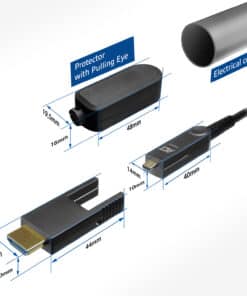 ACT 30 meter HDMI High Speed 4K Active Optical Cable met afneembare connector v2.0 HDMI-A male - HDMI-A male - Afbeelding 5