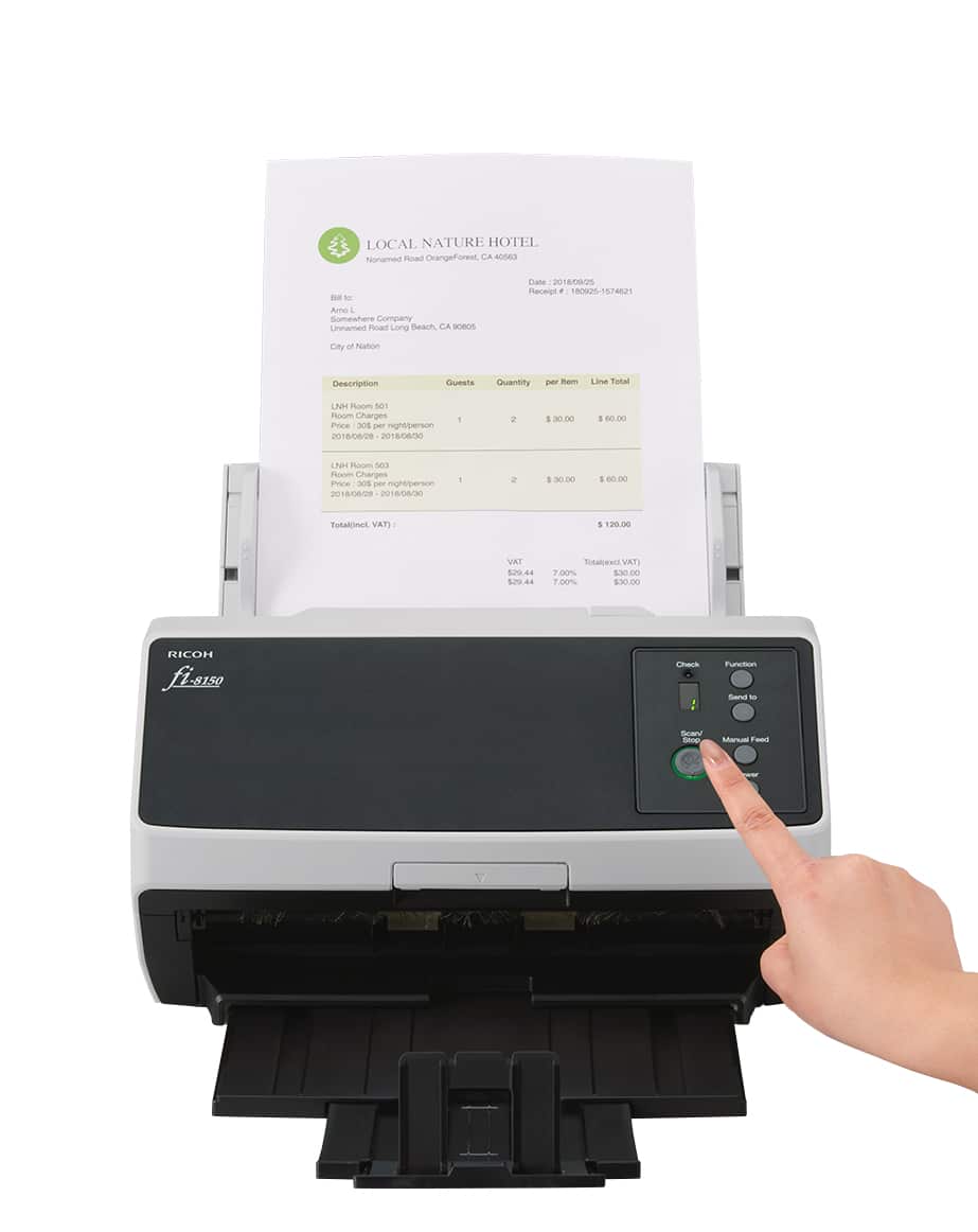 Ricoh FI-8150 ADF-/handmatige invoer scanner 600 x 600 DPI A4 Zwart, Grijs - Afbeelding 3