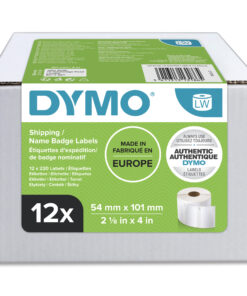 DYMO originele LabelWriter grote verzendlabels/naamkaarten | 54 mm x 101 mm | 12 rollen met elk 220 stuks (2640 zelfklevende etiketten)| Geschikt voor de LabelWriter labelprinters | Gemaakt in Europa