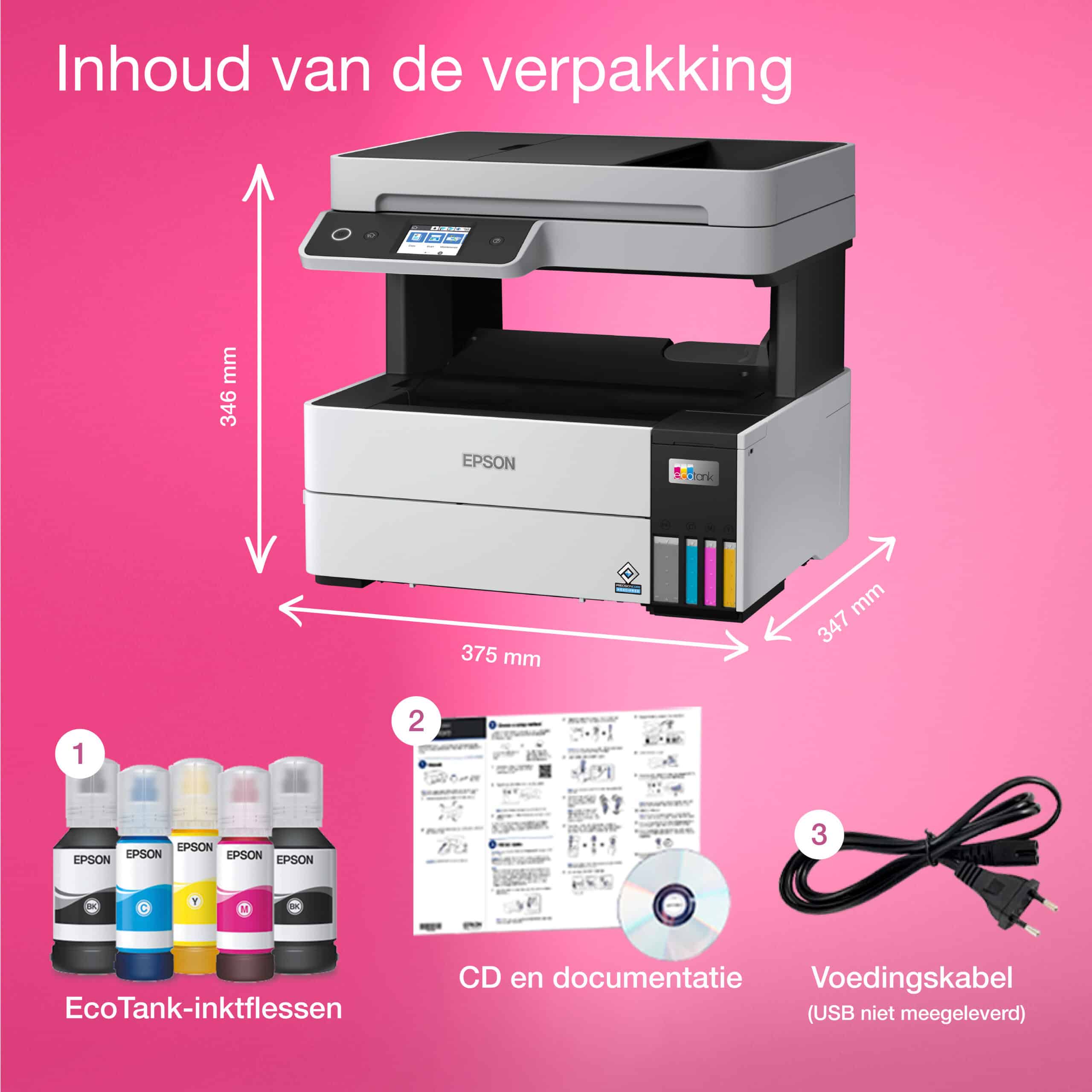 Epson EcoTank ET-5150 A4 multifunctionele Wi-Fi-printer met inkttank - Afbeelding 5