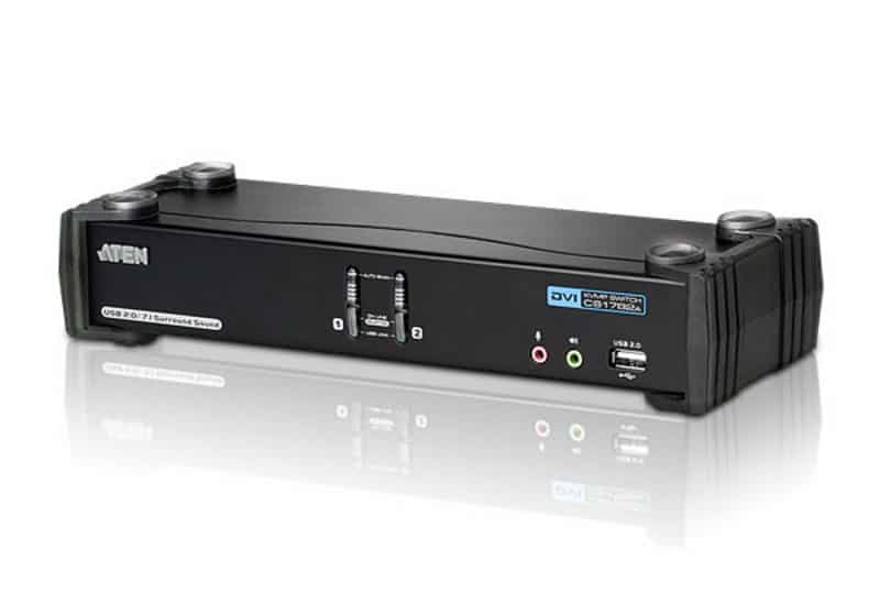 ATEN 2-poorts USB DVI Dubbelvoudige Link/ CH7.1 Geluid KVMP-schakelaar