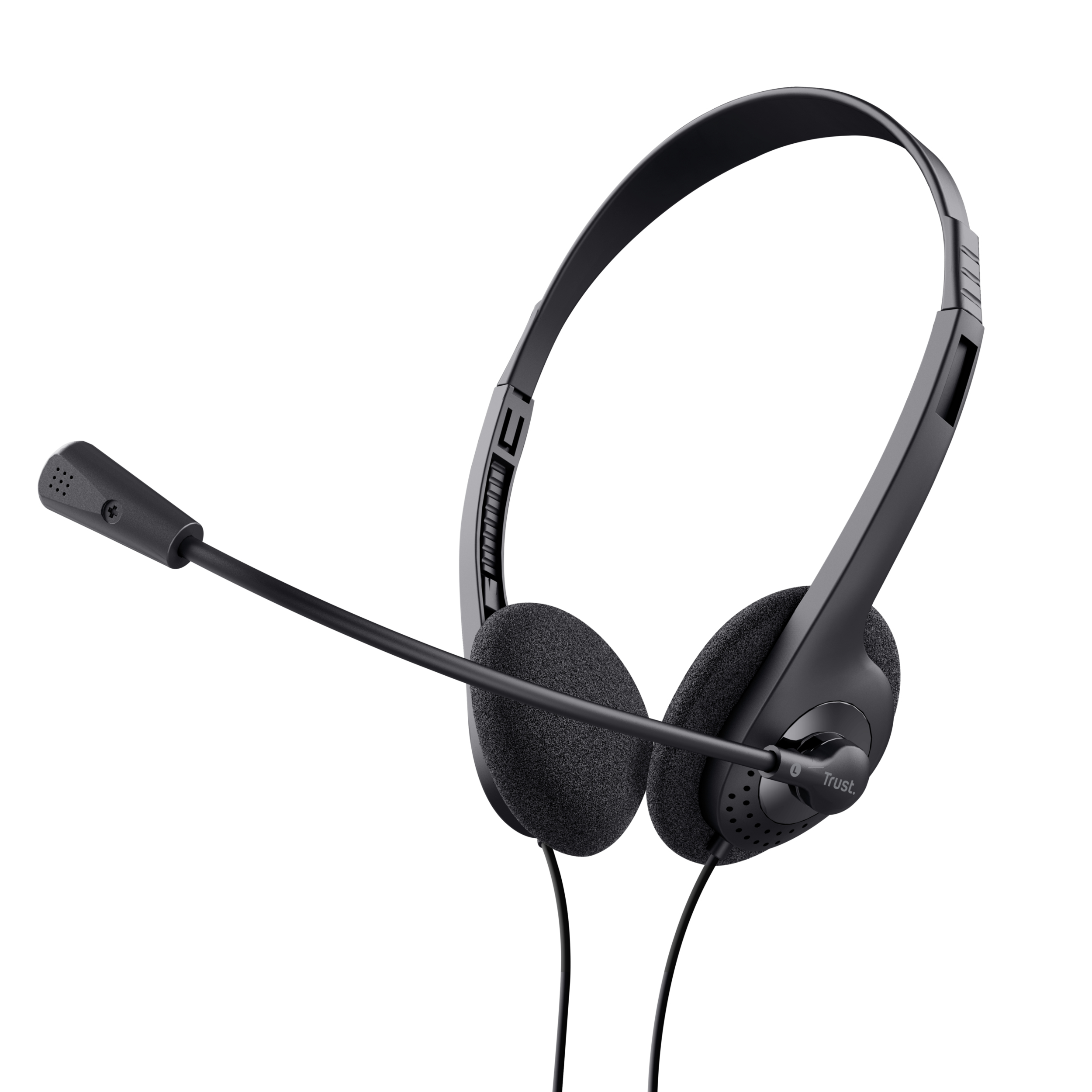 Trust Primo Chat Headset – headset – chat‑headset – verstelbare microfoon – Zwart