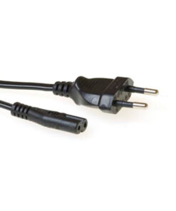 ACT Netsnoer Euro male - C7 female zwart 5 m