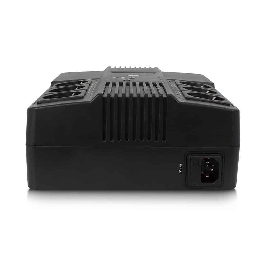 ACT Line Interactive UPS 600VA - met 6 geaarde stopcontacten Stekkerdoos - Afbeelding 4