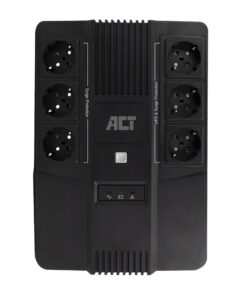 ACT Line Interactive UPS 600VA - met 6 geaarde stopcontacten Stekkerdoos - Afbeelding 3