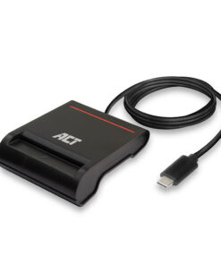 ACT Externe USB-C Smartcard eID Kaartlezer, zwart - Afbeelding 2
