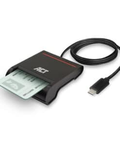 ACT Externe USB-C Smartcard eID Kaartlezer, zwart - Afbeelding 3