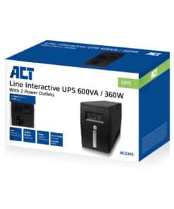 ACT Line Interactive UPS 600VA - 360W met AVR Stekkerdoos - Afbeelding 2