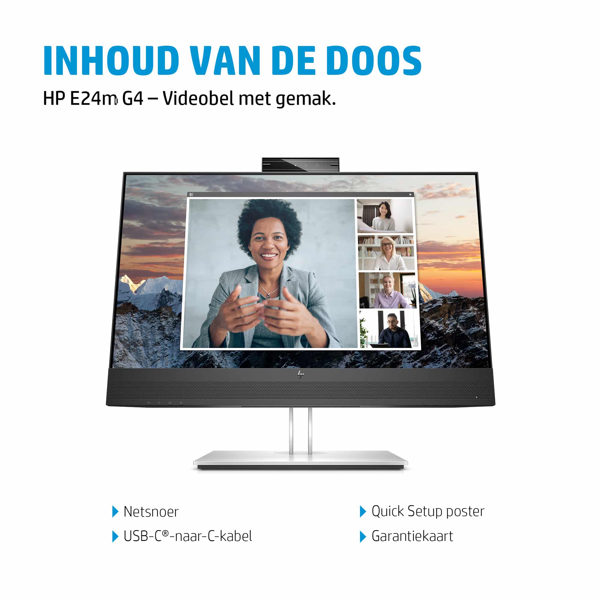 HP E24m G4 FHD USB-C conferentiemonitor - Afbeelding 7
