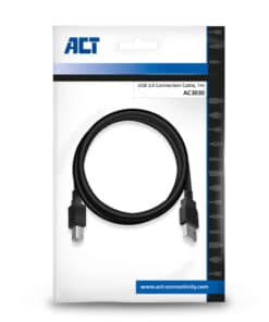 ACT USB 2.0 aansluitkabel A male - B male 1 meter - Afbeelding 2