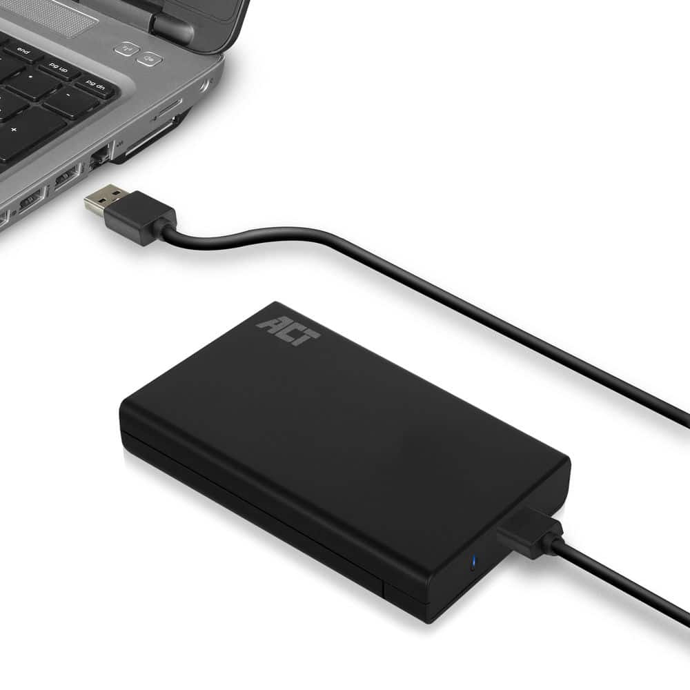 ACT 2,5" SATA harde schijf behuizing, schroefloos, USB 3.2 Gen1 - Afbeelding 2