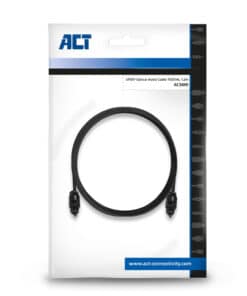 ACT 1,2 meter SPDIF TOSlink optische audio aansluitkabel male - male - Afbeelding 2