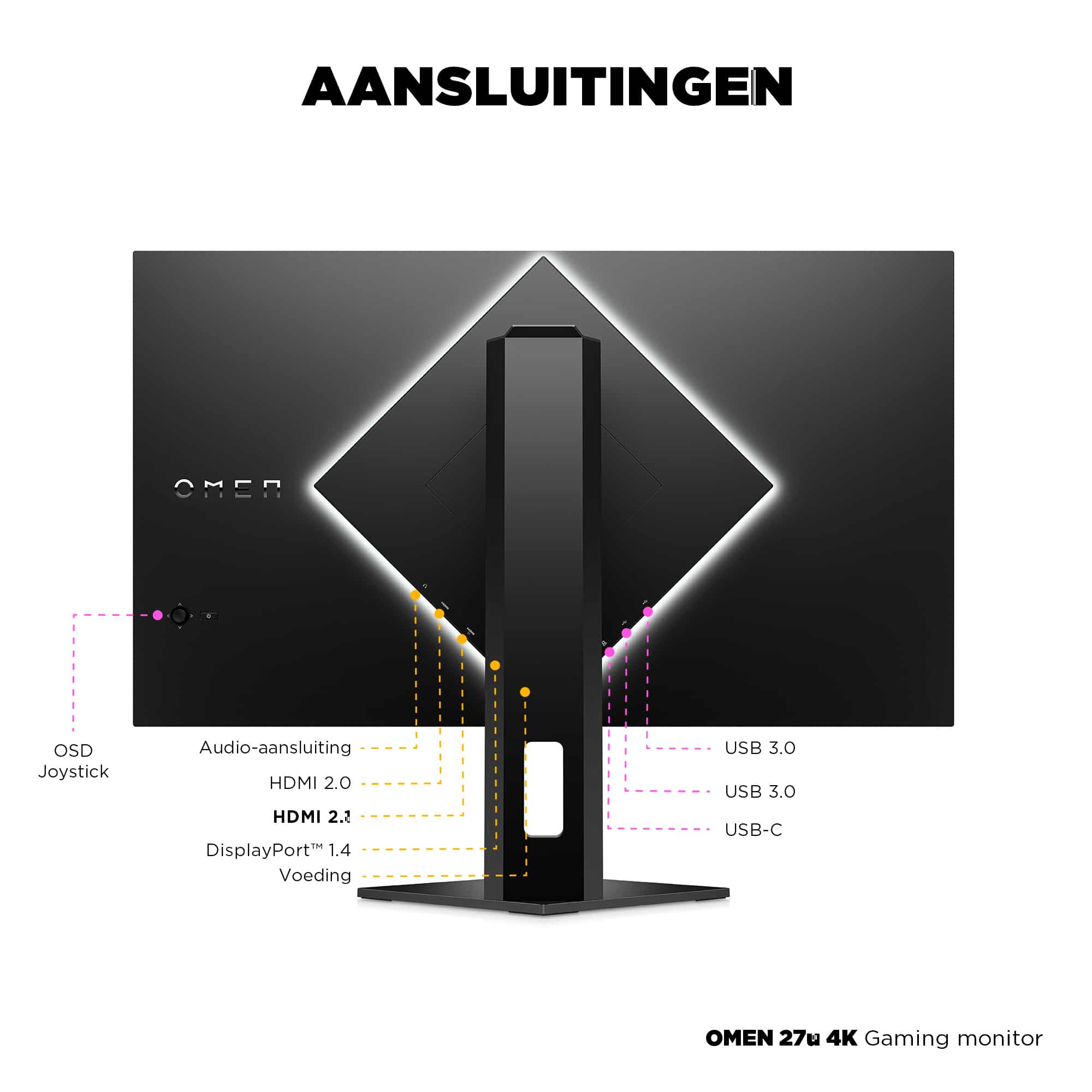 HP OMEN 27u 4K Gaming Monitor - Afbeelding 4