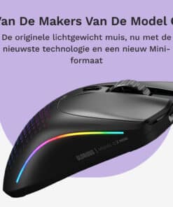 Glorious Gaming Model O 2 Mini Wireless muis Gamen Rechtshandig RF-draadloos + Bluetooth Optisch 26000 DPI