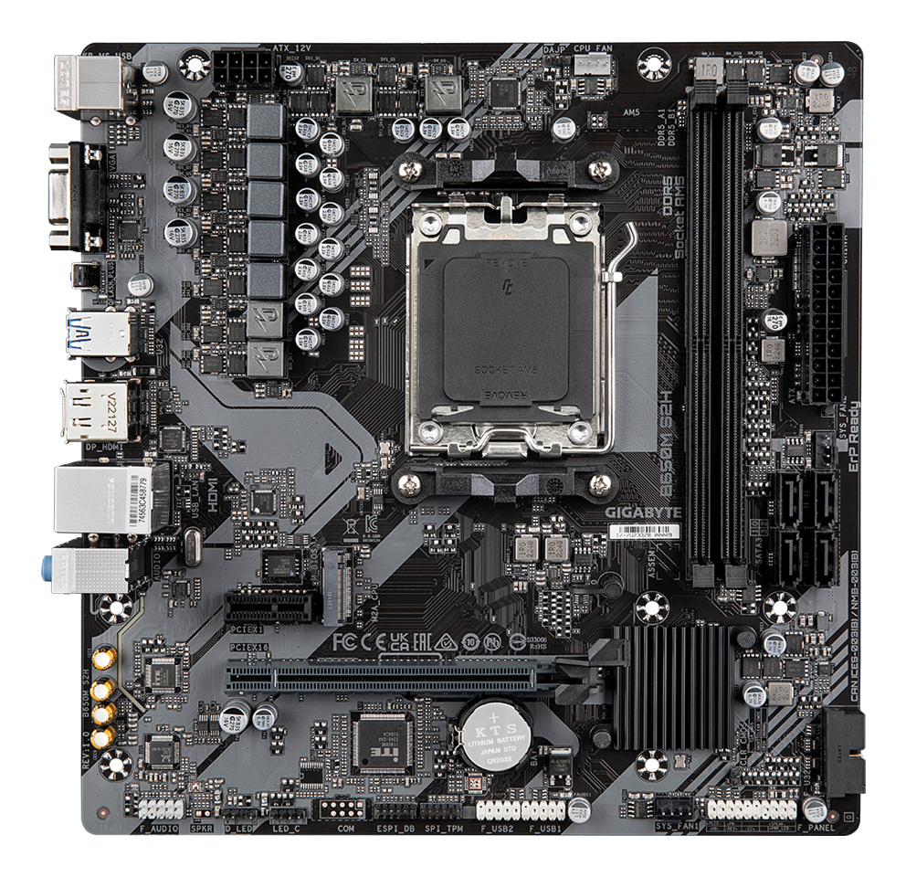 GIGABYTE B650M S2H moederbord AMD B650 Socket AM5 micro ATX - Afbeelding 3