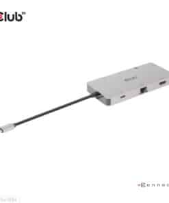 CLUB3D Type-C 9-in-1 hub with HDMI, VGA, 2x USB Gen1 Type-A,RJ45,SD/Micro SD card slots and USB Type-C oplaad mogelijkheid tot max 100Watt( Ook geschikt voor Apple M1 en Thunderbolt 3) - Afbeelding 4