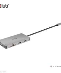 CLUB3D Type-C 9-in-1 hub with HDMI, VGA, 2x USB Gen1 Type-A,RJ45,SD/Micro SD card slots and USB Type-C oplaad mogelijkheid tot max 100Watt( Ook geschikt voor Apple M1 en Thunderbolt 3) - Afbeelding 3