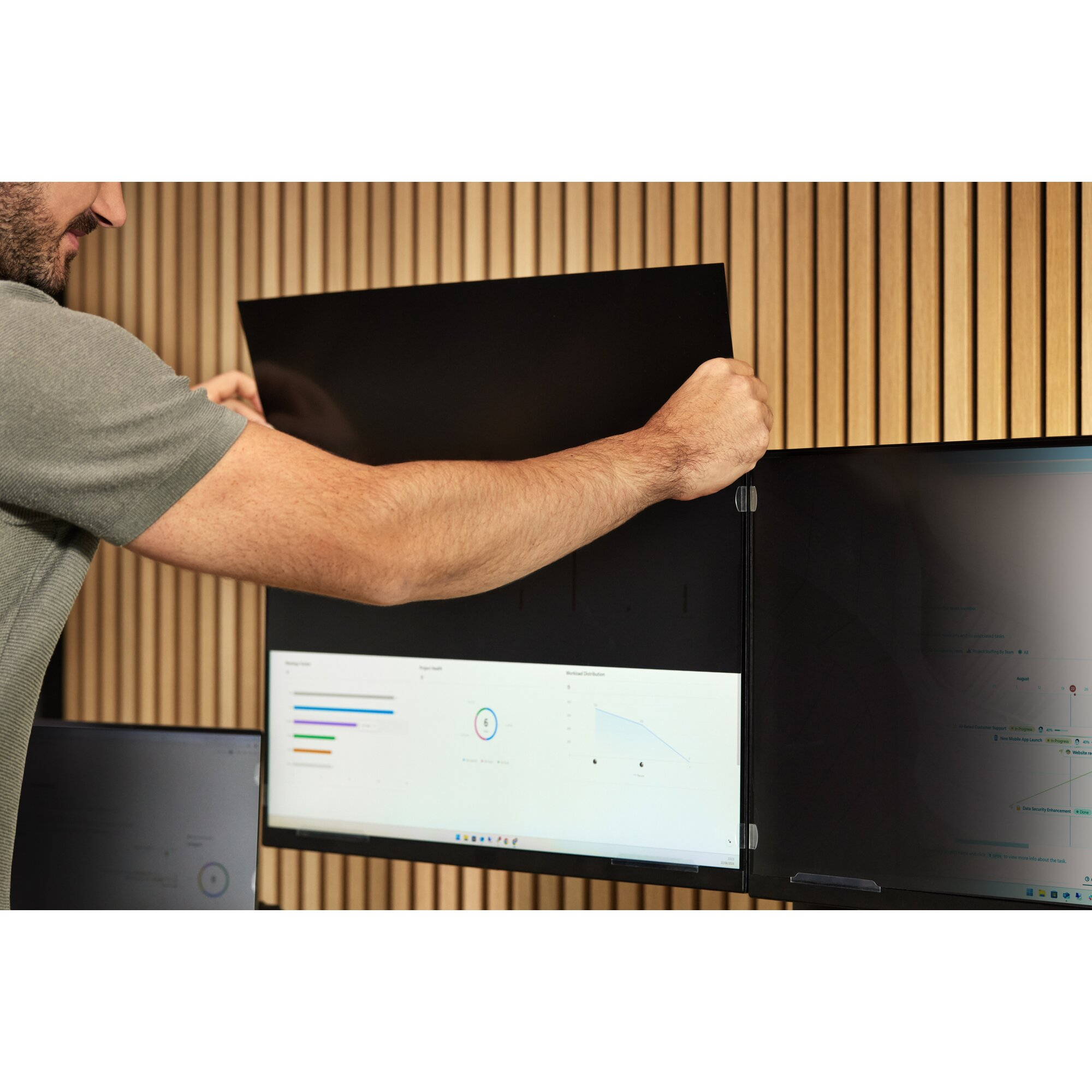 Kensington 2-way Removable Privacy Screen Filter voor Dell 34" C3422WE Curved Monitor 21:9 - Afbeelding 3