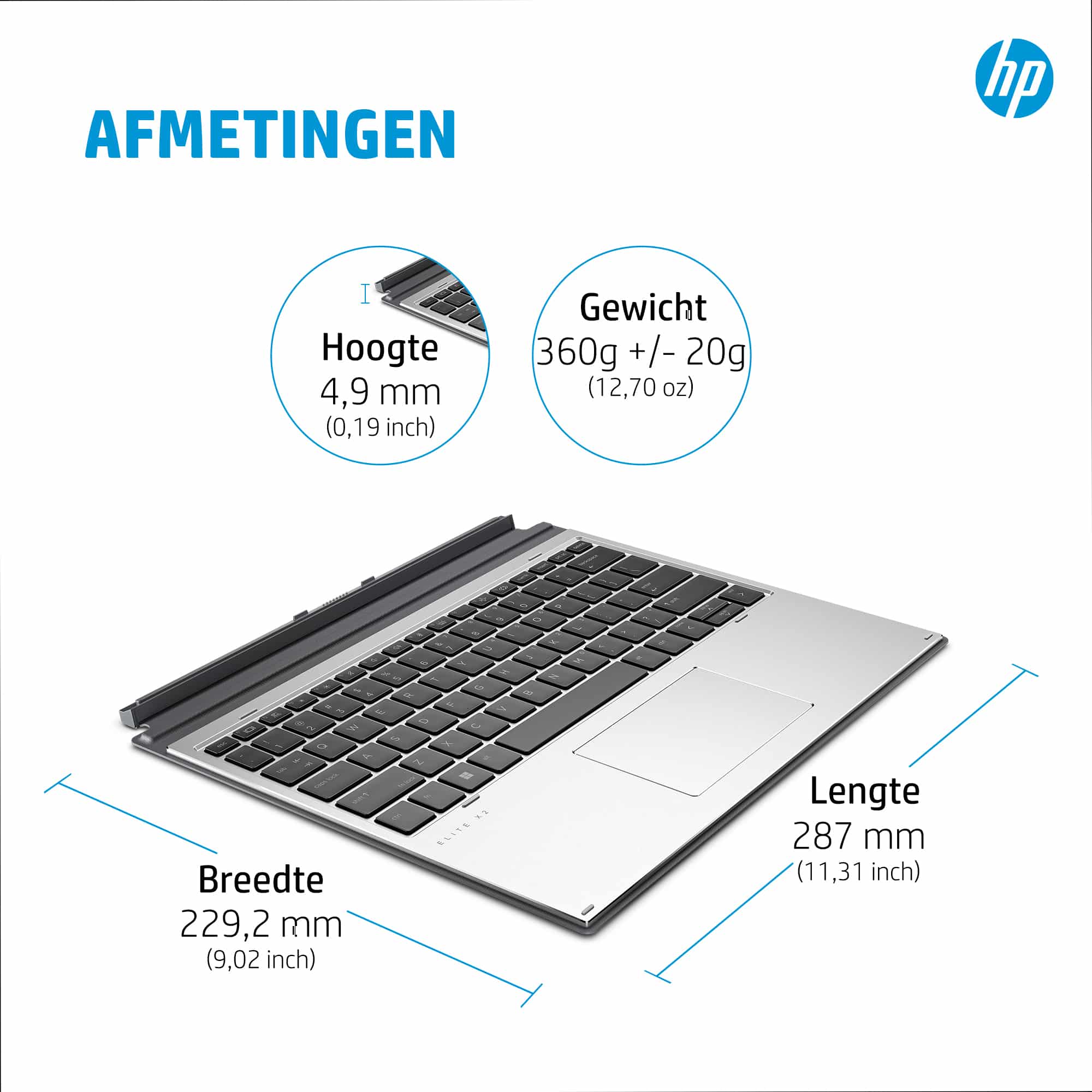 HP Elite x2 G8 Premium toetsenbord - Afbeelding 6