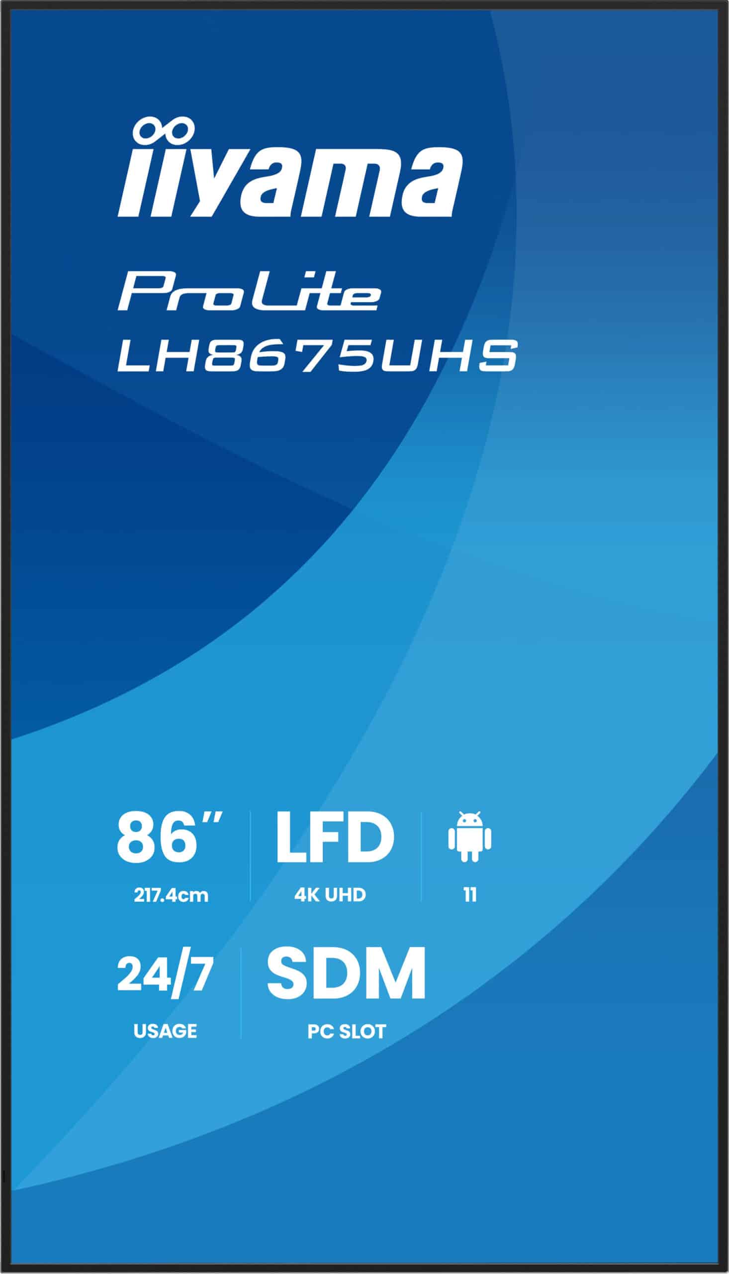 iiyama LH8675UHS-B2AG beeldkrant Digitale signage flatscreen 2,17 m (85.6") LCD Wifi 500 cd/m² 4K Ultra HD Zwart Type processor Android 11 24/7 - Afbeelding 5