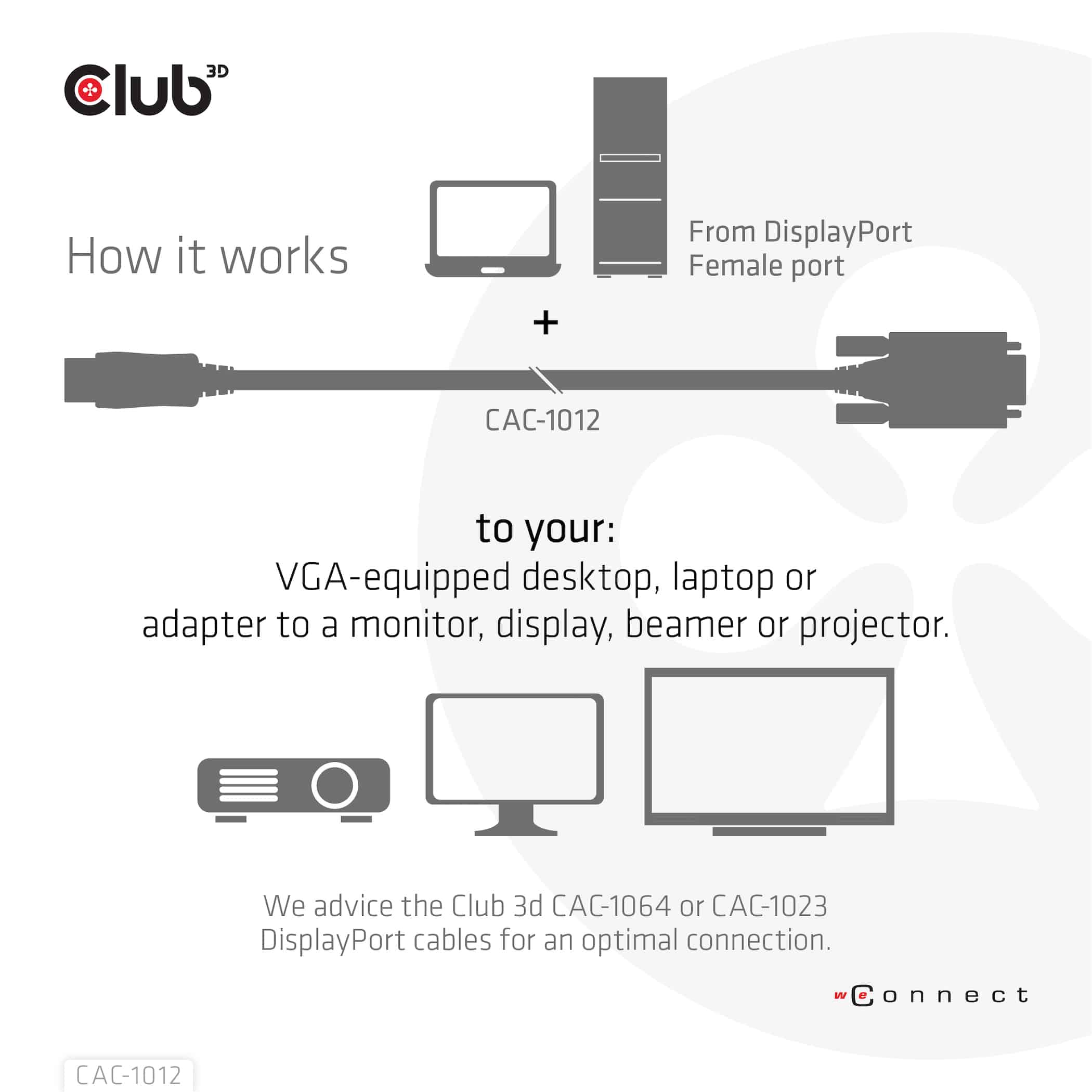 CLUB3D DisplayPort to VGA Cable M/M - Afbeelding 5