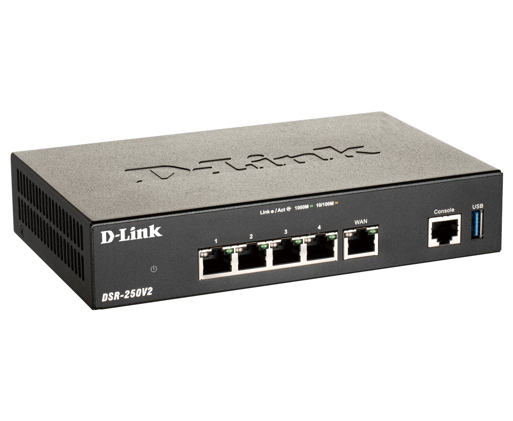 D-Link DSR-250V2 draadloze router Gigabit Ethernet Zwart - Afbeelding 2