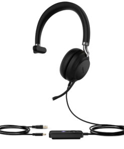 Yealink UH38 Mono Teams Headset Bedraad en draadloos Hoofdband Kantoor/callcenter Bluetooth Zwart