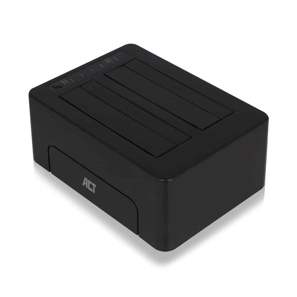 ACT 2,5" en 3,5" SATA dual HDD/SSD dockingstation, USB 3.2 Gen1 - Afbeelding 6