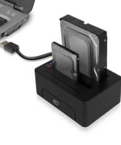 ACT 2,5" en 3,5" SATA dual HDD/SSD dockingstation, USB 3.2 Gen1 - Afbeelding 2