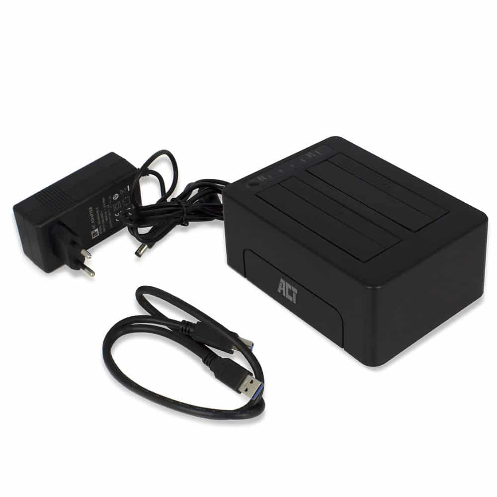 ACT 2,5" en 3,5" SATA dual HDD/SSD dockingstation, USB 3.2 Gen1 - Afbeelding 4